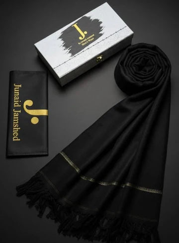 Black Wool Shawl With Box